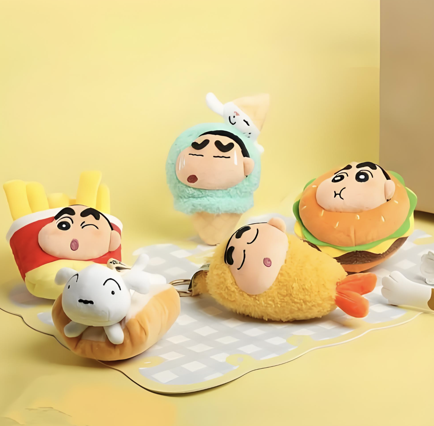 Crayon Shin-chan All Happy Bucket pendant Plush Blind Box